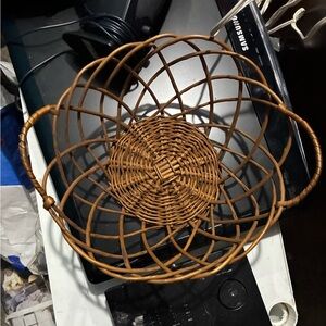 Woven Rattan Decorative Basket - Brown